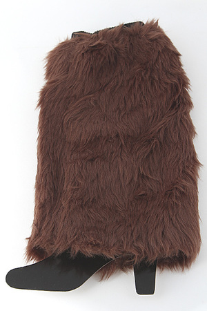 Faux Fur Elastic Band Leg Warmer 4JCJLEG2